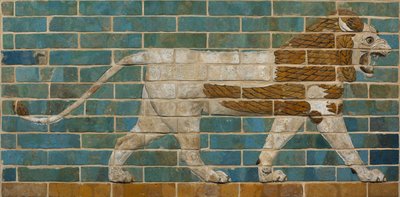 Löwenrelief vom Prozessionsweg in Babylon, ca. 605-562 v. Chr. von Babylonian